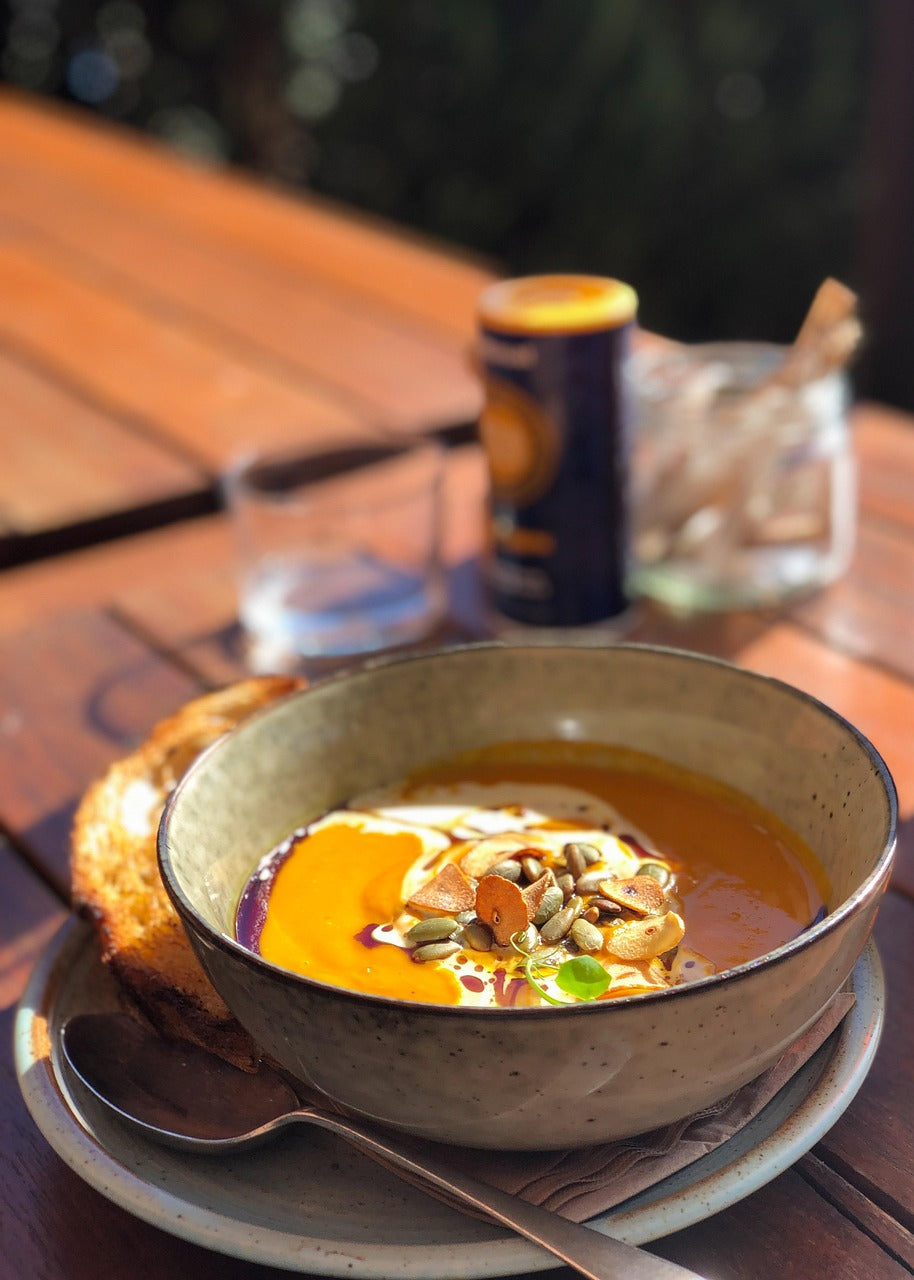 Soupe de courge au romarin