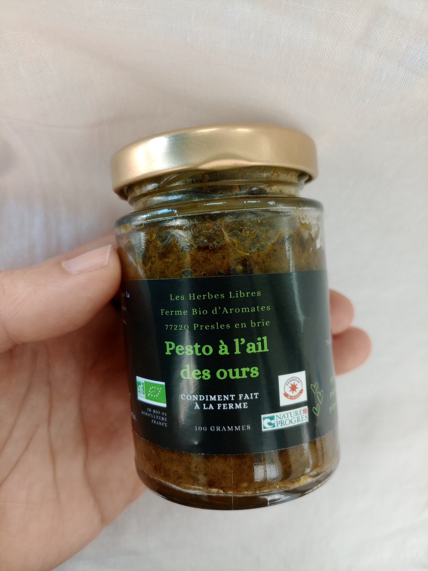 Pesto vert Bio AIL DES OURS 100 grammes